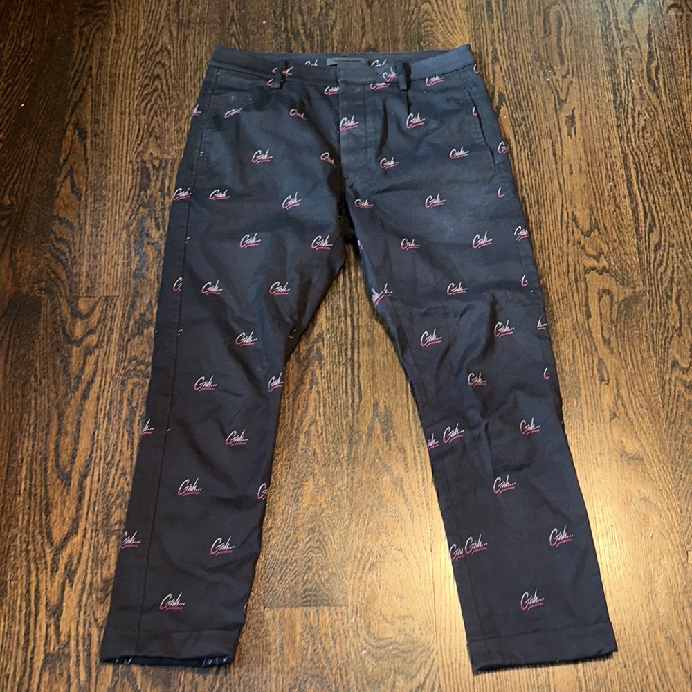 Alexander Wang Black Pants with Pink Script
